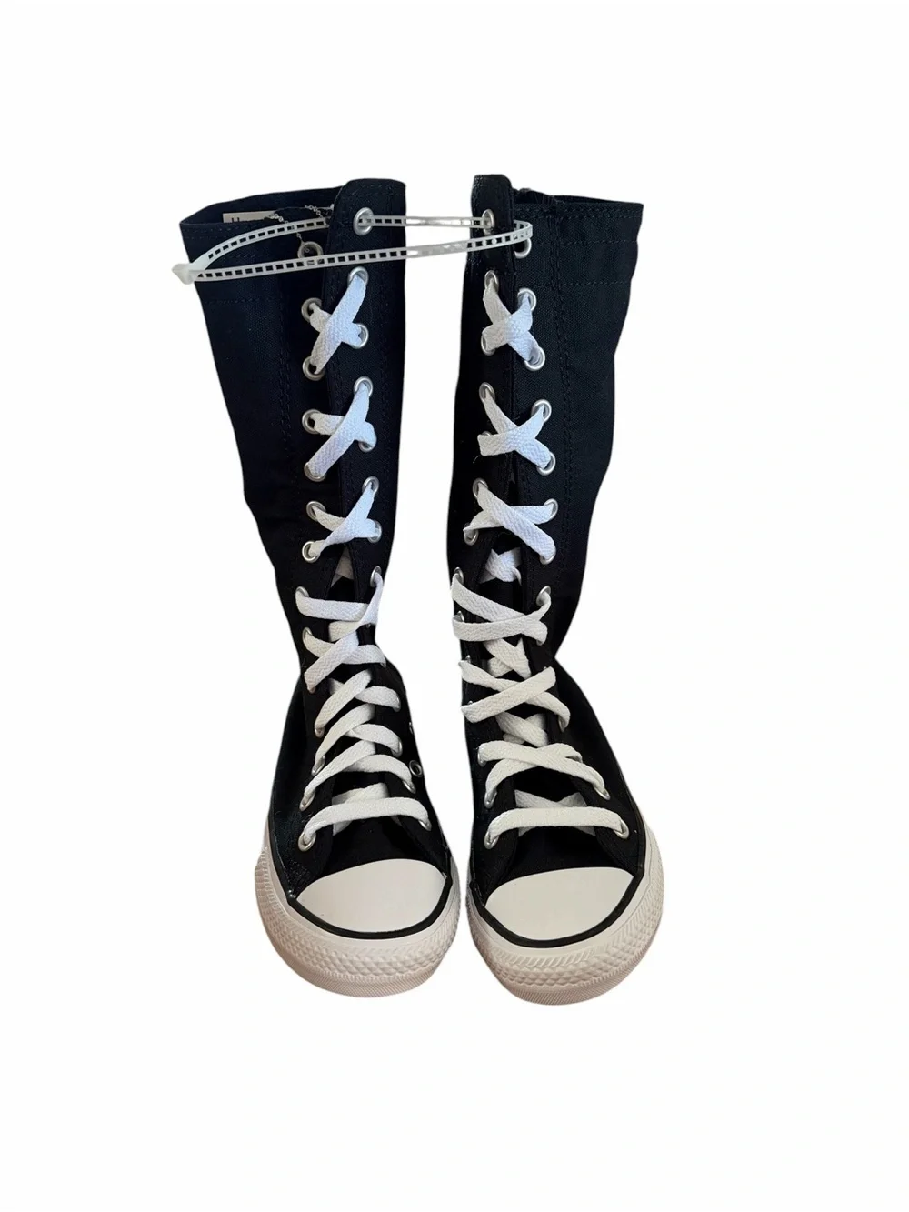 Converse Kids Size 12 Shoes NEW Knee High Chuck Taylor All Star XHi Black Zip Up